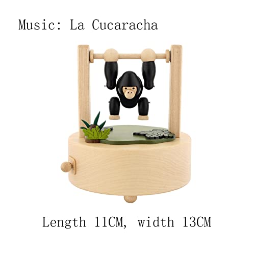 zxb-shop Caja de Música Caja de música Caja de música Chica Gorila giratoria Chica niño cumpleaños Regalo Regalo Caja de música Caja Musical