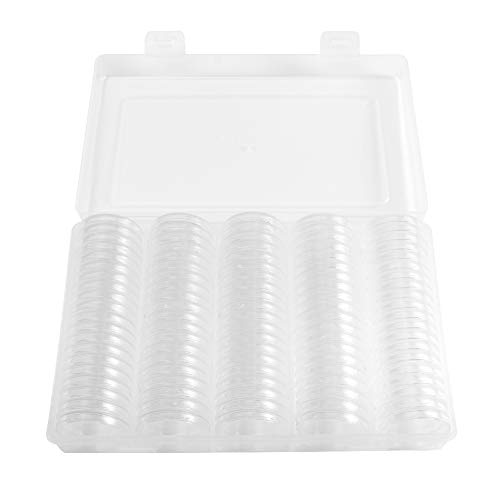 100 cápsulas de plástico con forma de esquina para proteger juntas, monedero, caja y junta de espuma para colección esquina, 27 mm, 30 mm, transparente