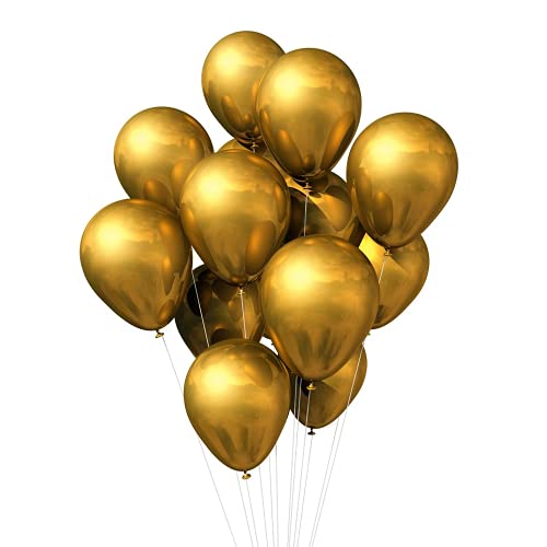 100 Globos Metalizados, Globos Fiesta de 5 Pulgadas, Globo Metalicos, Globos Forma Redonda, Globos Cumpleaños, Globo Látex para Fiestas de Cumpleaños, Bodas, Aniversarios y Celebraciones