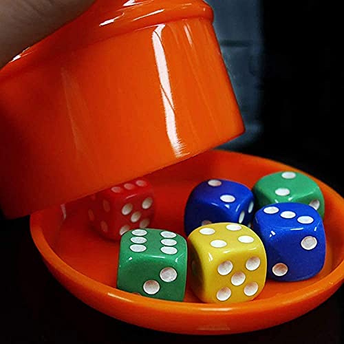 100 Piezas Dados 6 Caras,Juego de Dados,Dados 10 Colores Translúcidos Dados , Farkle, Yahtzee, Bunco o la enseñanza de Las matemáticas (B)