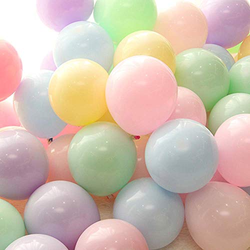 100 Piezas Multicolor Globos Pastel 10 Pulgadas Macaron Latex Balloon Globos de Helio Globos de Fiesta para Decoraciones de Cumpleaños Bodas Fiestas Aniversario Baby Shower