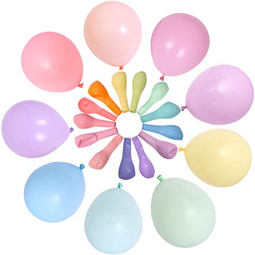 100 Piezas Multicolor Globos Pastel 10 Pulgadas Macaron Latex Balloon Globos de Helio Globos de Fiesta para Decoraciones de Cumpleaños Bodas Fiestas Aniversario Baby Shower