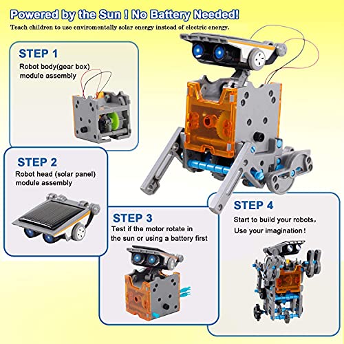 12 en 1 Juegos Educativos Energía Solar Juguetes Robotica Stem Kit de Tobot Solar Kits Manualidades Niños 8 9 10 11 12 Años Regalos para Niños de 8 9 10 11 12 Años Juegos Niños 10 a 12 Años