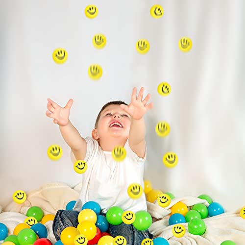 15 Bolas Divertidas Amarillas de Estrés de Cara de Sonrisa Mini Bola Elástica de Espuma Pelota de Sonrisa Premio de Carnaval, Relleno de Bolsa para Fiesta de San Valentín, Regalo de Prop