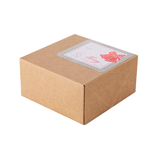 16 pcs Caja de Kraft de Camisa de Tamaños Surtidos con 16 Pegatinas de Etiquetas de Regalo para Navidad, Vacaciones, Día del padre, Cumpleaños