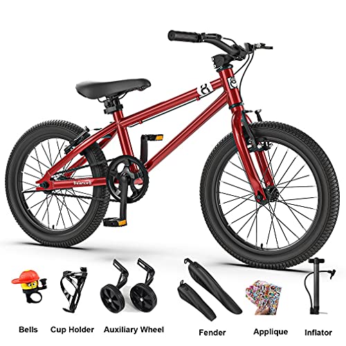 16/20 Pulgadas Bicis Infantiles Bicicletas NiñOs Ruedas Auxiliares ExtraíBles Asiento Regulable Bicicleta De MontañA Apta para NiñOs Mayores De 6 AñOs