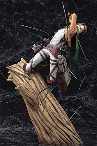 1/8 Shingeki No Kyojin Levi PVC Figura de acción Modelo de personaje de dibujos animados Ataque en Titán Animación modelo periférico 25cm Figuras de acción Estatua de oficina Adorno coleccionable