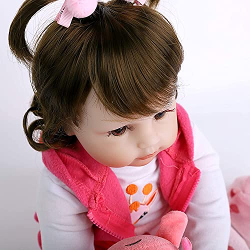 18pulgadas 45cm Reborn Bebes niñas Realista muñecas Silicona Reales Recien Nacidos Toddler niño Originales Ojos Abiertos Verdadero Baby Dolls Girls