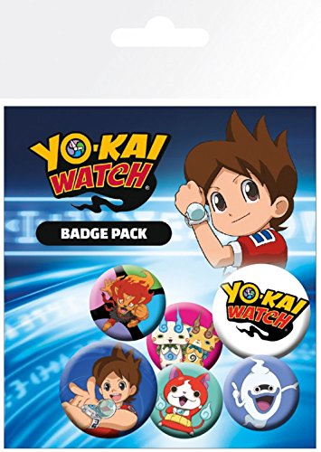 1art1 Yo-Kai Watch - Mix, 4 X 25mm & 2 X 32mm Chapas Set De Chapas (15 x 10cm)