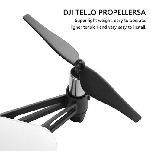 2 Pares de Hélices RC Drone Blade, Accesorios de Hélice de Liberación Rápida de Fibra de Carbono Compatibles con dji Tello Drone(Negro)