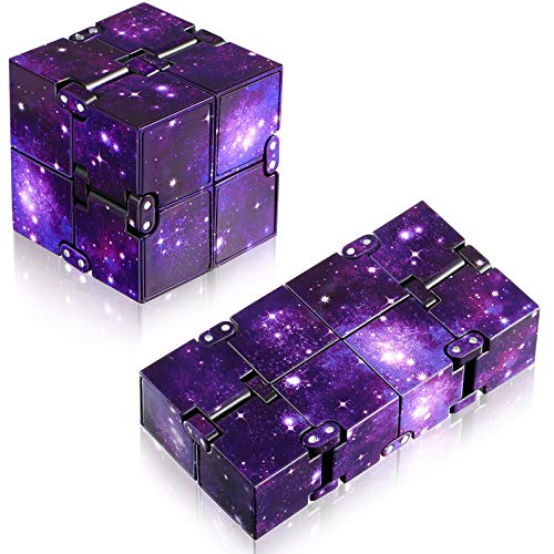 2 Piezas Juguetes de Cubo Infinito de Estrés Mini Cubos de Rompecabezas Juguete de Dedo de Estrés para Juguete Relajar Aliviar Estrés y Ansiedad