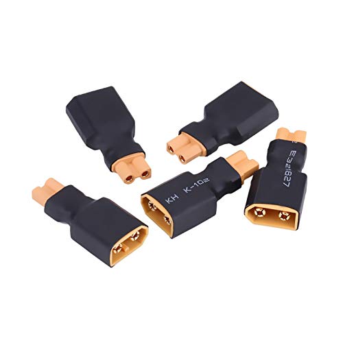 2 Tipos 5 unids/Set XT30 a XT60 Adaptador para Drones Enchufe convertidor de batería para Accesorio RC Drone(XT30 Hembra a XT60 Macho)