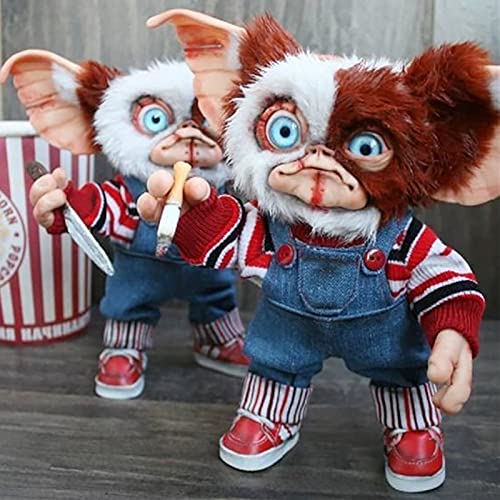 2021 New Mogwai Muñeca hecha a mano, Gremlins Gizmo Replica Marioneta de peluche de Halloween, Muñeca espeluznante Adornos de decoración de Halloween para decoración del hogar Coleccionables Amantes-A