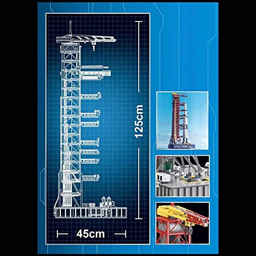 21309 Ideas NASA Apollo Saturn V, para Lego 92176 NASA Apollo Saturn V cohete espacial y vehículos, 3586 piezas A,125 * 45cm