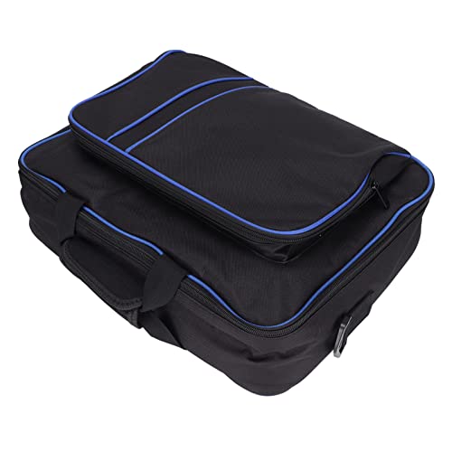 214 Bolsa de Transporte Portátil de Viaje para PS5, Funda Protectora de Consola de Gran Capacidad con Correa de Hombro Ajustable Y Almohadilla Acampanada para Controlador de Juegos PS5(Blue Black)