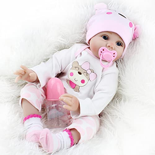 22pulgadas 55cm Bebes Reborn niñas Silicona Realista muñecas Reales Baby Dolls Girls Recien Nacidos niño Verdadero Originales Ojos Abiertos Toddler