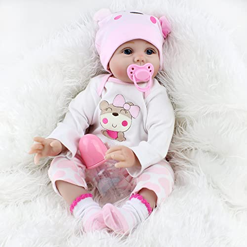 22pulgadas 55cm Bebes Reborn niñas Silicona Realista muñecas Reales Baby Dolls Girls Recien Nacidos niño Verdadero Originales Ojos Abiertos Toddler