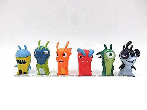 24 Piezas Modelo De Anime Slug Fairy, PVC Anime Dibujos Animados Slugterra Lucha Linda Mascota Bobby Muñecas Figuras Estatua Juguete para Niños 4-5 cm