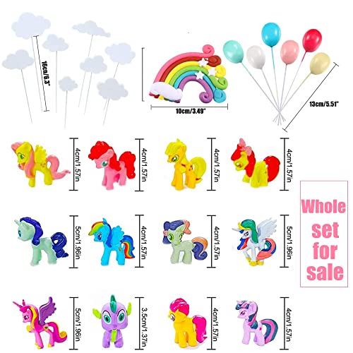 25 Pcs Unicornio Decoración de Tartas,Juego de tarta mini unicornio,Unicornio Cake Topper Figuras Party Supplies Cake Decorations para Niños Niñas Regalo Decoraciones de Fiesta de Cumpleaños