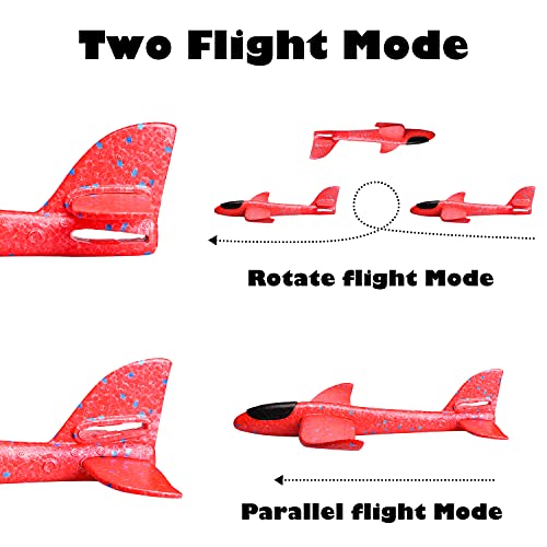 2P Aviones Planeadores de Espuma de 12.5 Pulgadas para Niños, Niñas y Niños, Modelo de Avión de Espuma Lanzado a Aano, Juego de Deportes al Aire Libre, Regalo de Cumpleaños (Color Aleatorio)