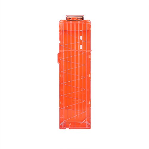 3 Colores Balas Nerf Cargador, 18 Dardos Recargadores de Nerf, Cargadores Nerf Elite para Pistola Cartucho Dardo Pistola(Naranja Transparente)