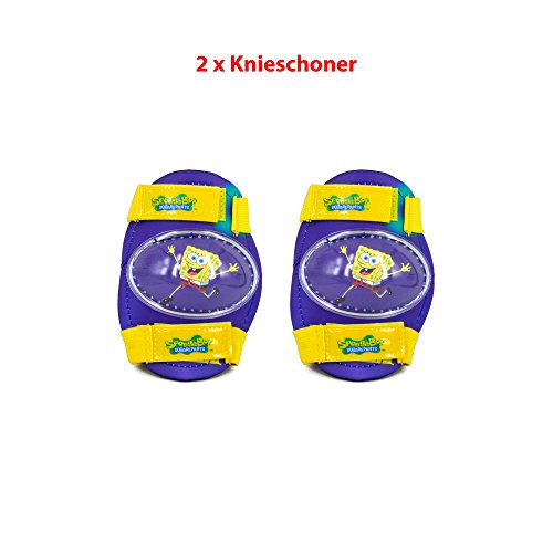 3 pièces Bob l'éponge schwam Tête Unisexe Enfants Casque, Genouillères, coudières pour vélo, Inliner, Scooter, Skateboard, Rollers Kate, Waveboard au design original, produit neuf