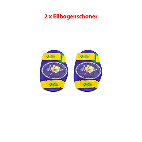 3 pièces Bob l'éponge schwam Tête Unisexe Enfants Casque, Genouillères, coudières pour vélo, Inliner, Scooter, Skateboard, Rollers Kate, Waveboard au design original, produit neuf