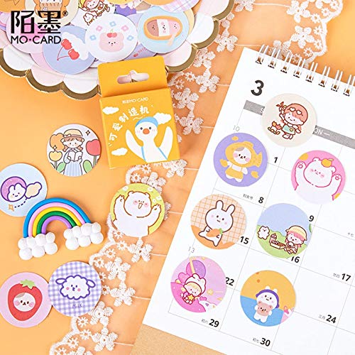 46pcs / Box Kawaii Bear Boxed Stickers Mini Cute Animal Girl Stickers Deco DIY Album Diary Scrapbooking Stickers Korean Stationery