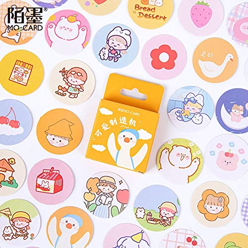 46pcs / Box Kawaii Bear Boxed Stickers Mini Cute Animal Girl Stickers Deco DIY Album Diary Scrapbooking Stickers Korean Stationery