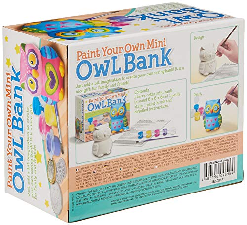 4M- Paint Your Own Mini Owl Bank: Arte con pintura (00-04699) , color/modelo surtido