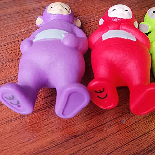 4PCS Lindo Kawaii Teletubbies Modelo de PVC Muñecas Figura de acción Dibujos animados Silicone Vinyl Doll Ornamentos de estatuilla Juguetes para Chidlren