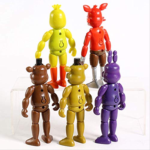 5 Unids / Set FNAF Five Nights At Freddy'S Freddy Bonnie Chica Foxy PVC Figuras De Acción Juguetes Coleccionables para Niños 14Cm