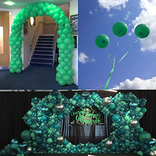 50 Globos Verdes Brilante de Látex de 36 cm. Globo Verde por Helio de 3,2g. Decoraciones y Accesorios para Fiesta de Cumpleaño