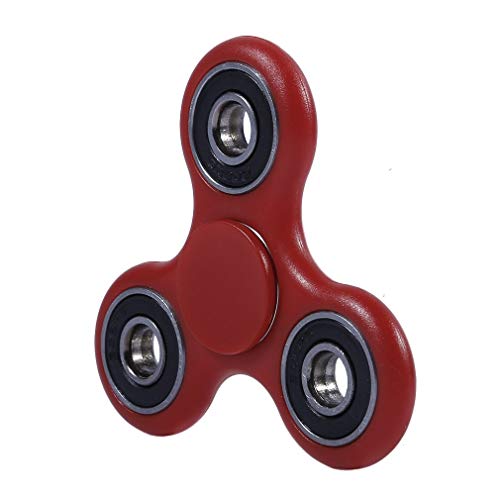 8 Tipos de Color Tri-Spinner Toy Hand Spinner Juguetes para la Punta del Dedo Tiempo de rotación Largo Anti estrés Finger Spinner Juguetes Rojo y Negro