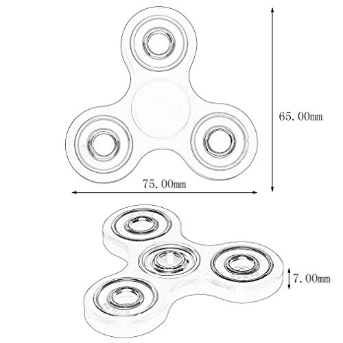 8 Tipos de Color Tri-Spinner Toy Hand Spinner Juguetes para la Punta del Dedo Tiempo de rotación Largo Anti estrés Finger Spinner Juguetes Rojo y Negro