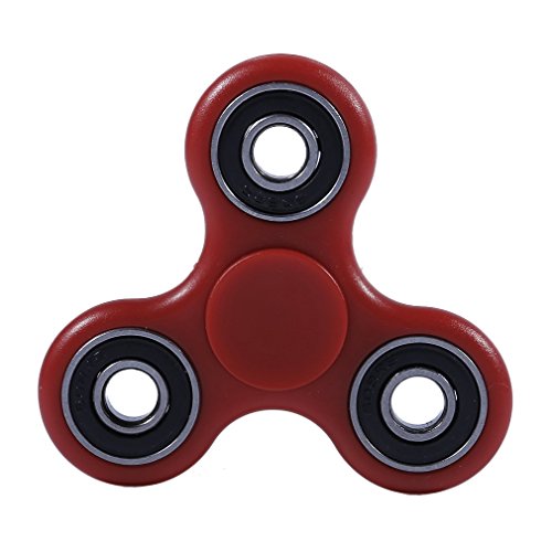 8 Tipos de Color Tri-Spinner Toy Hand Spinner Juguetes para la Punta del Dedo Tiempo de rotación Largo Anti estrés Finger Spinner Juguetes Rojo y Negro