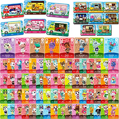 86 mini tarjetas NFC para Animal Crossing New Horizons Series 1-4 para Switch / Switch Lite / Wii U (C + S6 Edition #1-72 + RV#1-8 + S#1-6)