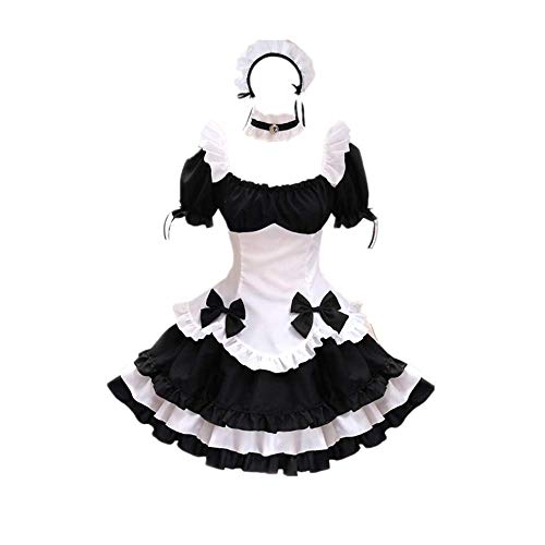 8PCS Game Miracle Nikki Novedad Cosplay para Disfraces de Fiesta con Accesorios Vestido de Delantal de mucama Trajes de Falda Lindos para Mujeres Sexy Regalo