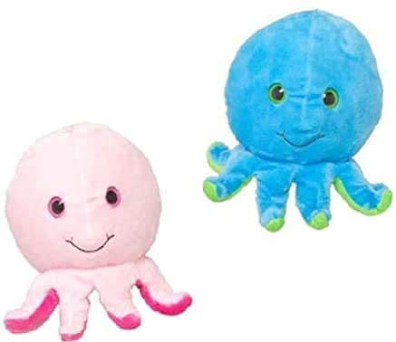 AB Emblems Pulpo de Peluche de Felpa Super Suave . Peluche Interactivo para niños y niñas de 28cm (Rosa)