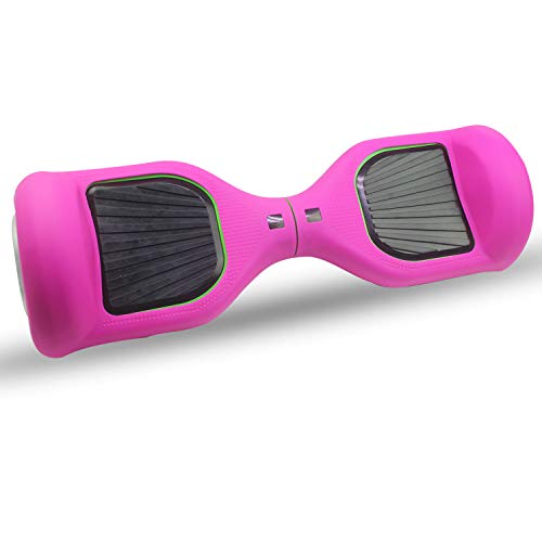 ABBY Protectora Silicona para 6.5" Smart Scooter Balance Patinete Electrico Hoverboard Cover (Rosa roja)