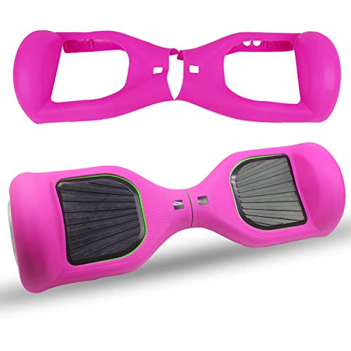 ABBY Protectora Silicona para 6.5" Smart Scooter Balance Patinete Electrico Hoverboard Cover (Rosa roja)