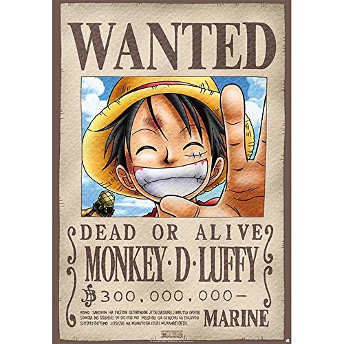 Abismal - Placa de Metal - una Pieza -Luffy Wanted (28x38) - 3700789200031