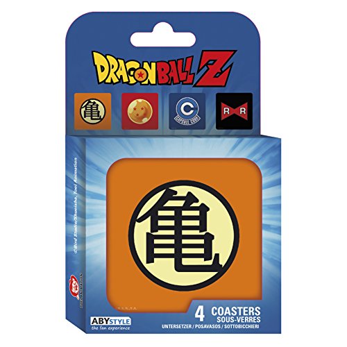 ABYstyle Marvel Dragon Ball Set 4 Posavasos Symbols para Adultos, ABYCOS003