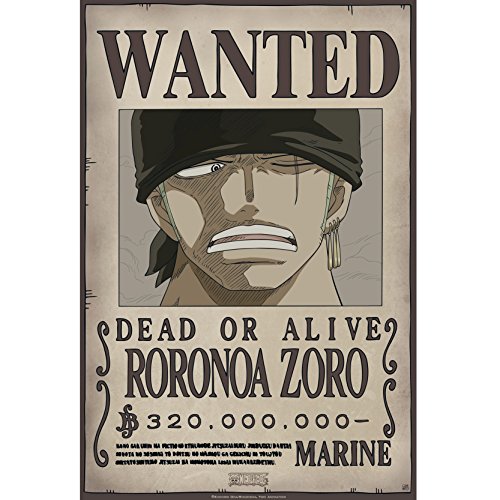 ABYstyle - Póster de One Piece - "Wanted Zoro New" (52 x 35)