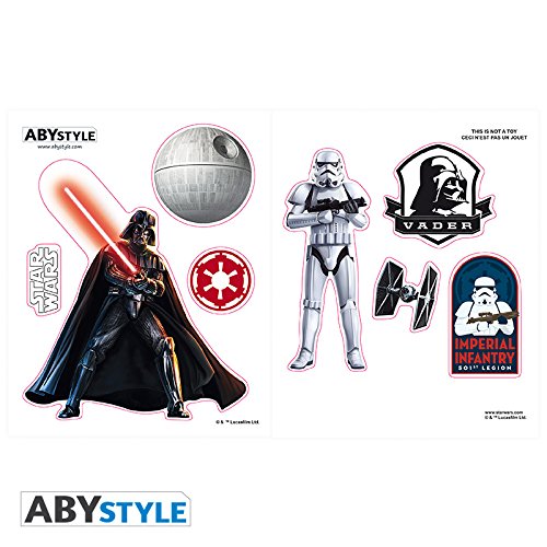 ABYstyle - Star Wars - Pack de taza 320 ml + llavero PVC + pegatina "Dart Fener"