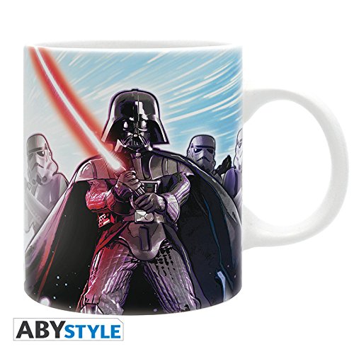 ABYstyle - Star Wars - Pack de taza 320 ml + llavero PVC + pegatina "Dart Fener"