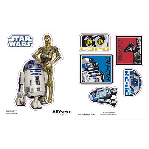 ABYstyle - Star Wars - Pack de taza 320 ml + llavero PVC + "R2D2" sticker