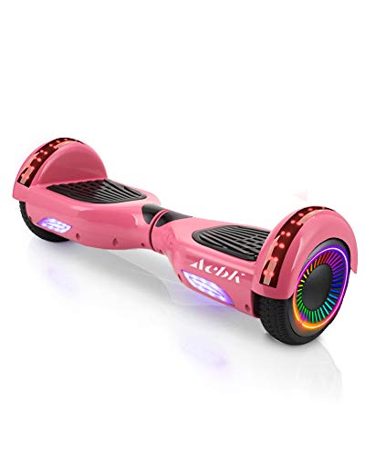 ACBK - Pack HoverKart Negro + Hoverboard Patinete Eléctrico Autoequilibrio con Ruedas de 6.5" (Altavoces Bluetooth + Ruedas Led + Bolsa Transporte) Velocidad máxima: 10-12 km/h (Rosa)