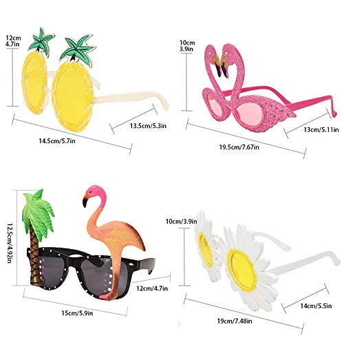 Accesorios para cócteles Gafas de sol divertidas Gafas de sol novedosas Adultos Niños Paquete de 6 para cumpleaños Favores Playa Piscina Actividad de verano al aire libre