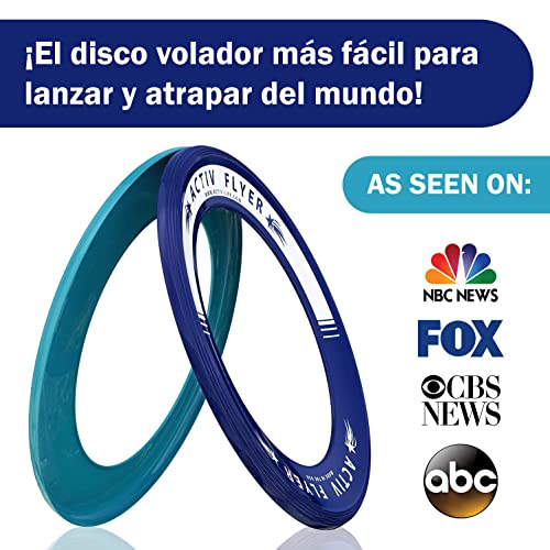 Activ Life Set de 2 Anillos voladores [Azul/Verde]. Juguete Nietos, sobrinos. Idóneo para Vacaciones. Idea Popular y Divertida para Navidad 2020 para niños de Todas Las Edades.